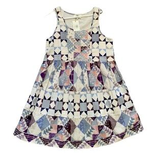 Laura Ashley Lucky Brand Collaboration Patchwork Madras Plaid Mini Dress NWT XL